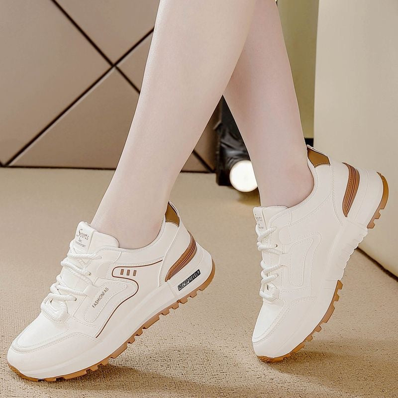 Argan women's sneakers - 2025 new summer collection: stylish, versatile, lightweight, soft-soled white sneakers for students - chunky platform dad shoes