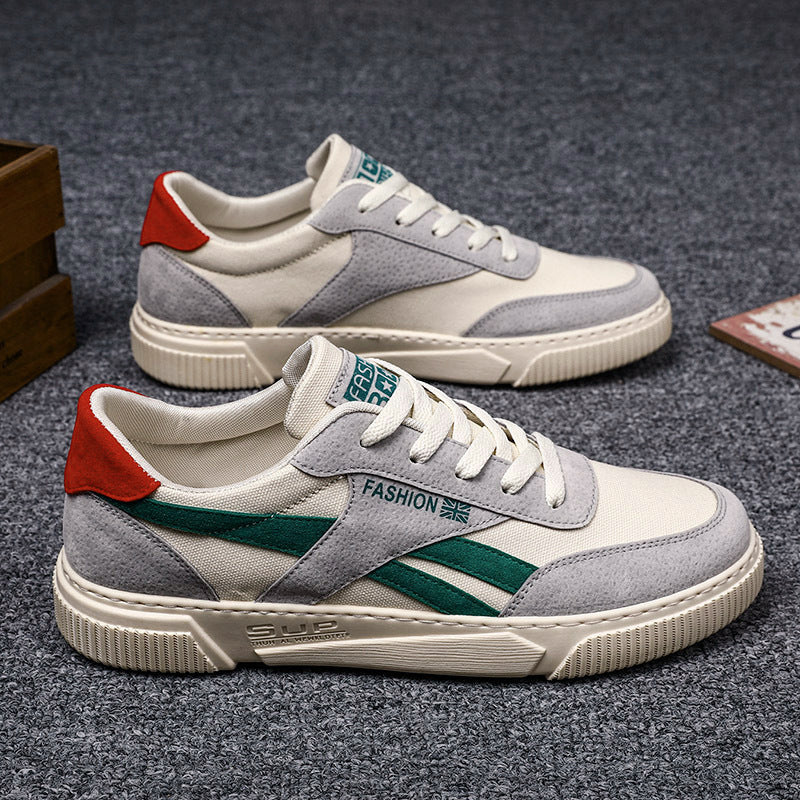 Spring men's shoes 2025 new korean style trendy versatile canvas sneakers casual student skate shoes cloth shoes sports internet celebrity style