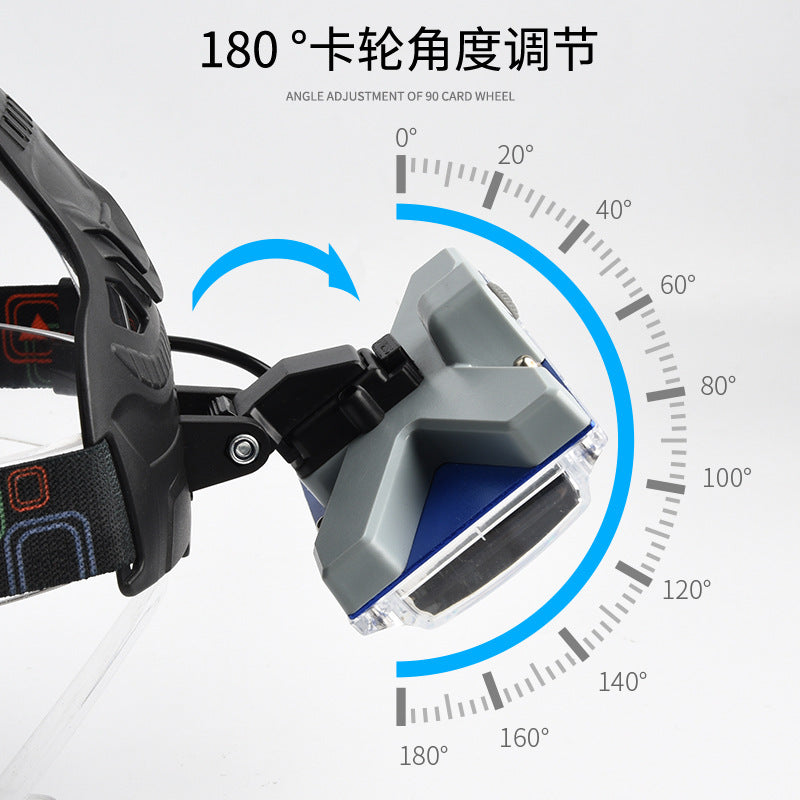 COB work headlight LED portable rechargeable outdoor searchlight, head-mounted flashlight strong light headlight wholesale