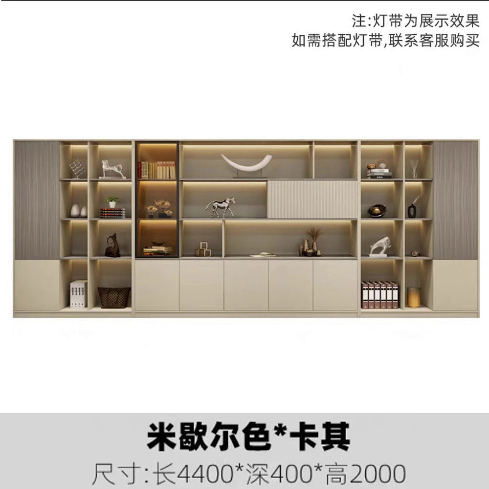 Office bookcase boss background cabinet file cabinet wooden information cabinet storage storage wall floor cabinet