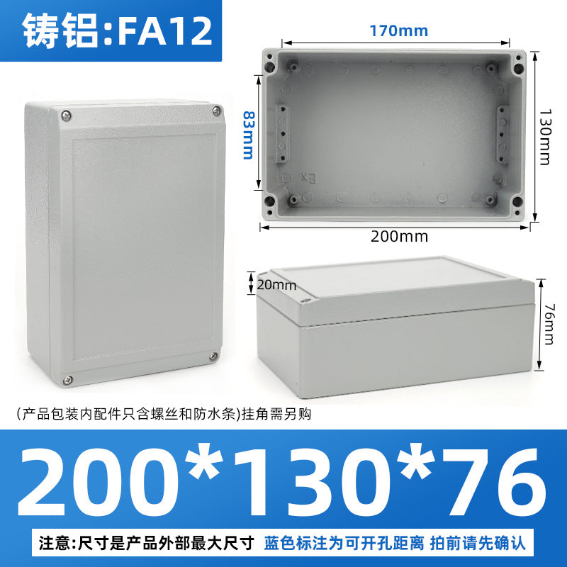 Cast aluminum waterproof box Outdoor waterproof aluminum box Metal box Outdoor terminal box Button box Sealed aluminum waterproof junction box