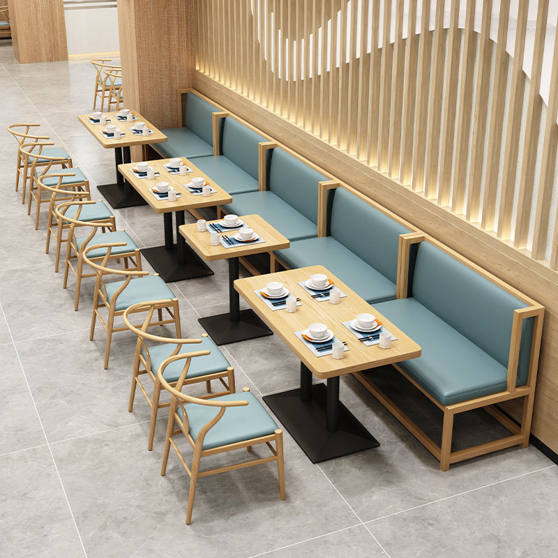 Customized Chinese chain restaurant tables and chairs, high-end theme cafe milk tea shop tables and chairs, leisure restaurant sofa
