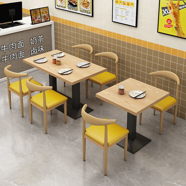 Snack Noodle Restaurant BBQ Breakfast Catering Fast Food Table and Chair Combination Milk Tea Dessert Shop Restaurant Table Commercial Economy