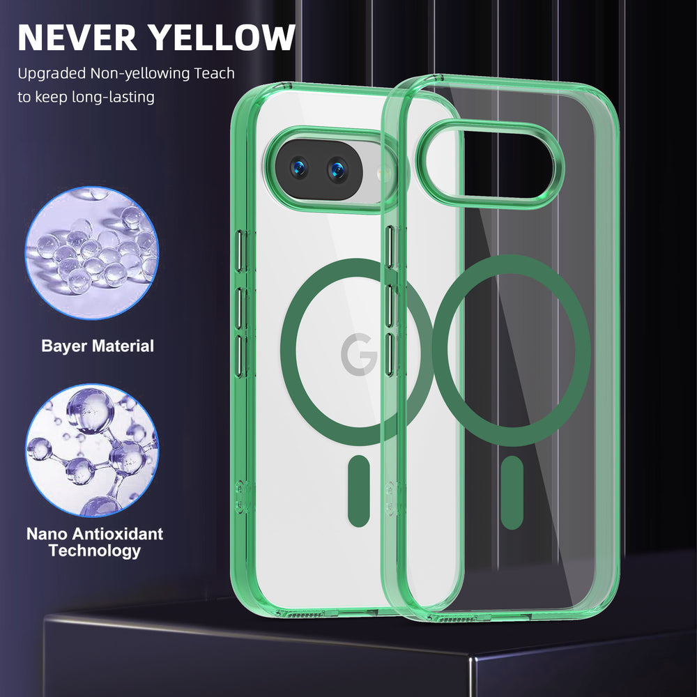 ice color magnetic suction suitable for google 9a charging mobile phone case pixel10 ice mist semi-transparent anti-fall cross-border case