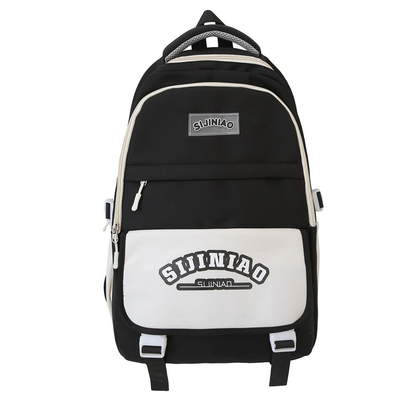 New primary school student handbag, middle school student schoolbag two-piece set, lightweight and large-capacity backpack for grades 1-9