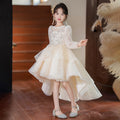 Flower girl dress kids princess dress host piano performance classygirl catwalk trailing skirt swallowtail cross-border