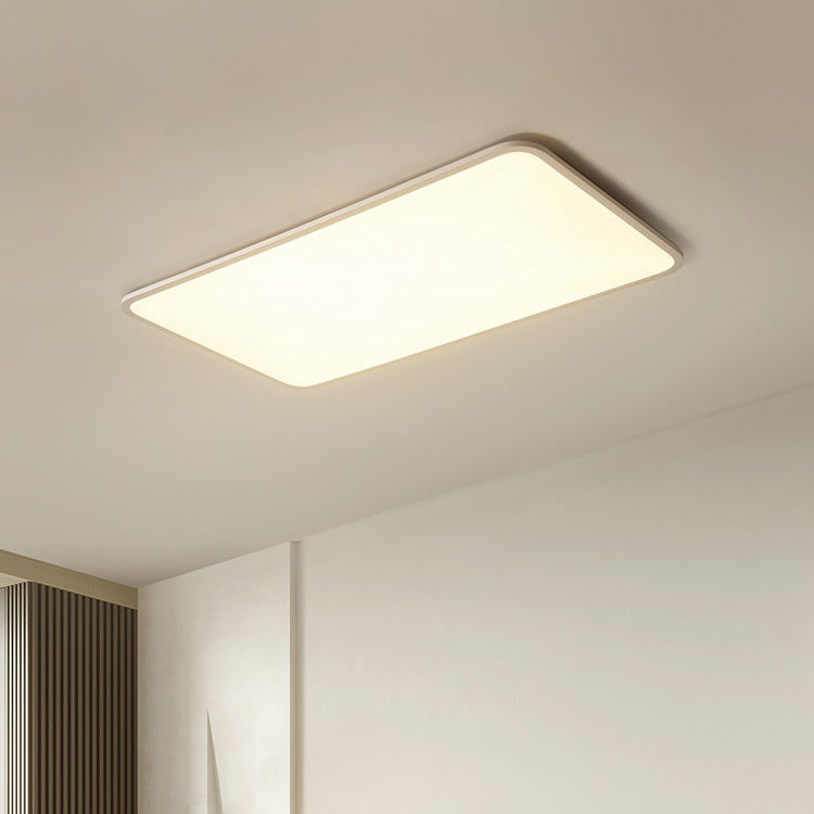 Ultra-thin living room light Modern minimalist atmospheric headlight Hall main light White 1cm minimalist rectangular ceiling light