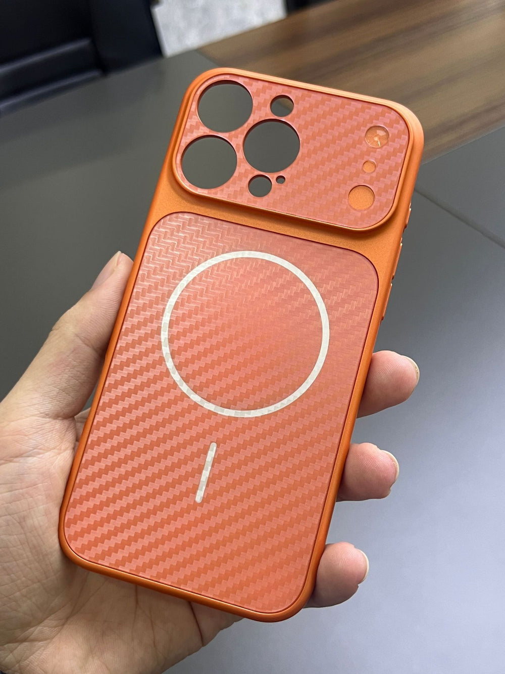 Apple iphone 17 carbon fiber texture corning high-alumina phone case - instantly upgrade to iphone 17 pro max magnetic matte finish