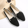Exportplus sizeflats shoes women's  spring pointed toe fashion fly knit flats slip-on casual slip-on flats