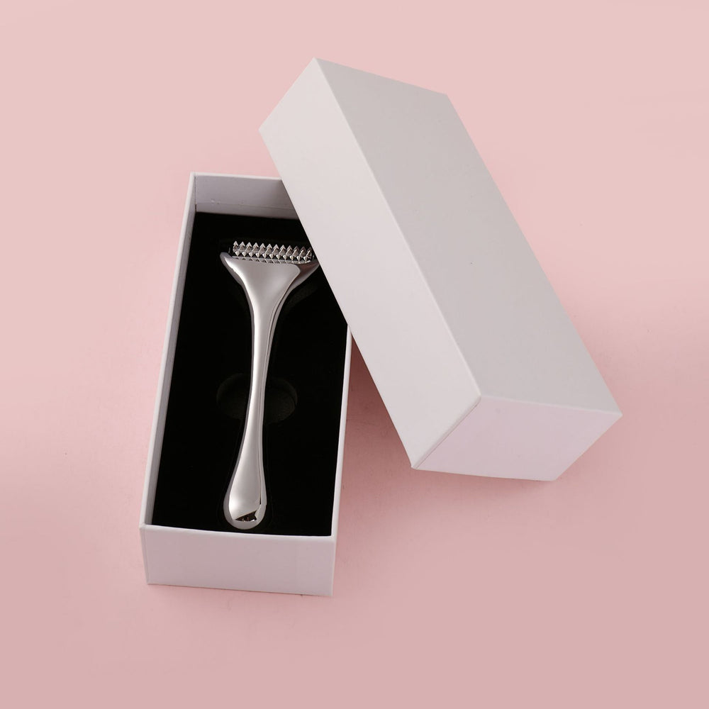 3d roller face slimming massager needle roller massager facial soothing beauty acupuncture single wheel facial massage stick