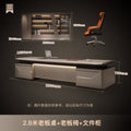 [lighting + plug-in box] 2.8m president's desk + 3.2m back cabinet + president's chair