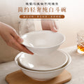 Ceramic bowl for home eating 2025 new arrival pure white rice bowl wonton soup bowl commercial noodle bowl restaurant thickened bowl