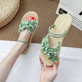Summernew arrival women's easiest for matchflats two-wear sandals beach floral fashion sandals for women