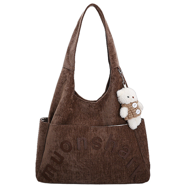 Fall and wintereasiest for match canvas bag women's new bag niche styletrendyletter shoulder bag casualartsy atmosphere handbag