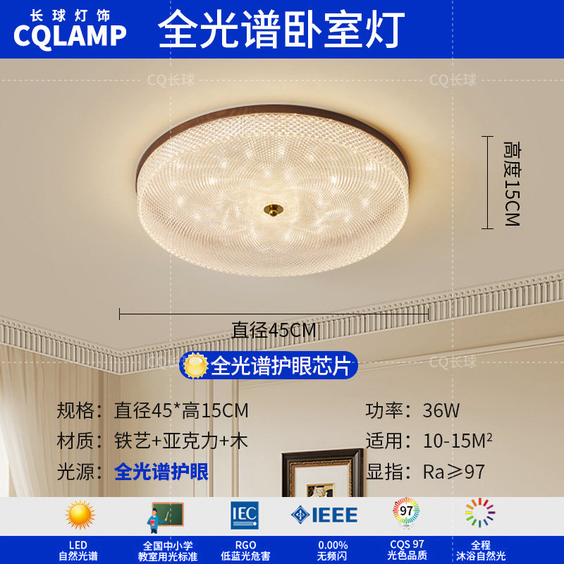 French antique living room chandelier retro high-end solid wood designer bedroom dining room art Zhongshan lighting