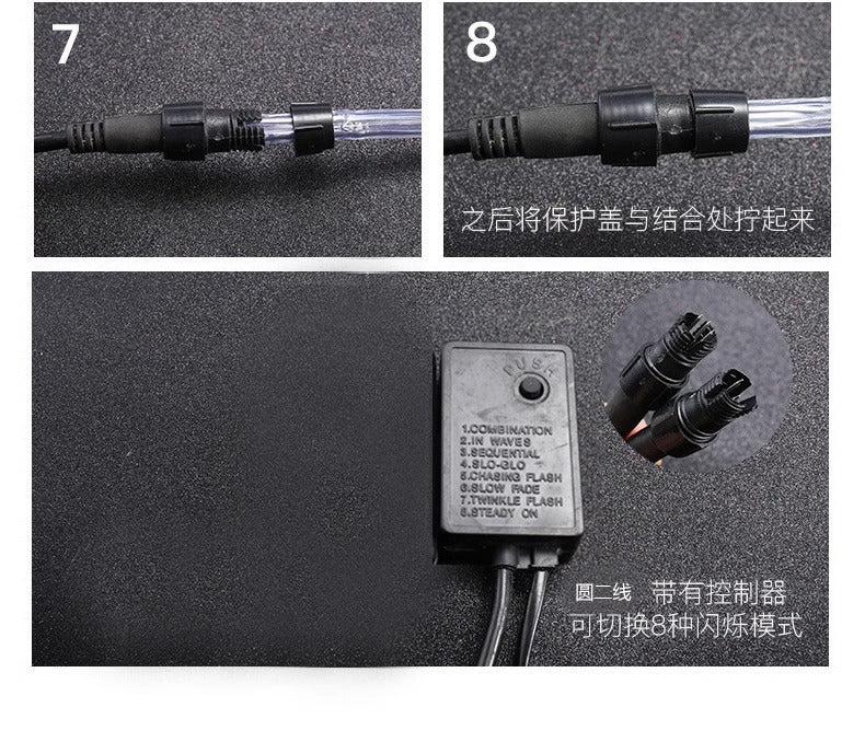 Lighting light strip hotel B & B LED rainbow tube round two-wire light festival decoration flexible outdoor ambient light super bright