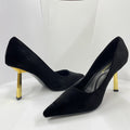Toe protection cotton small gold root patent leather flats high heels women's new arrival pointed toe stiletto fashioneasiest for matchelegant velvet flats