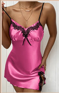 sexyintimates pajamas with spring and summer deep vsexy nightgown suspender satinbacklesscutelace pajamas