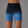 Big sale cross-border seamless candy gradient training tight high waist sports three-quarter shorts running fitness yoga pants for women