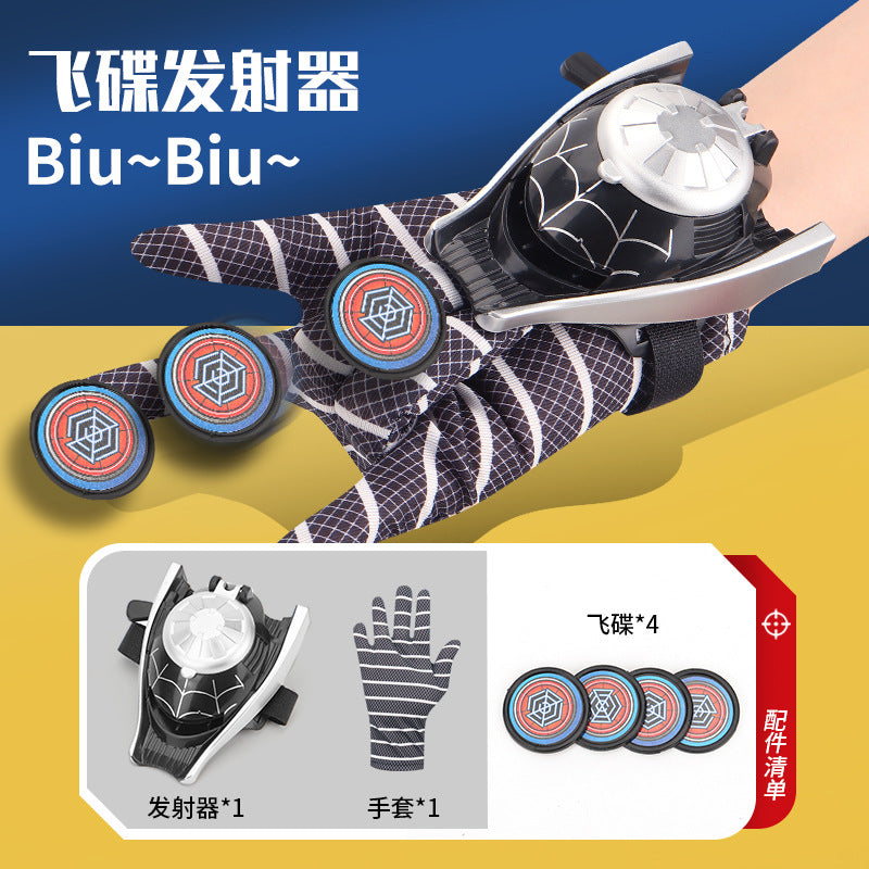 cosplay toy hero spider flying saucer launcher superhero wrist launcher flying disc catapult