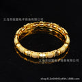 Exquisite middle eastern women's carved bangle, gold-plated copper bracelet, wedding jewelry gift for dubai newlyweds and parties