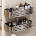 Gun gray bathroom storage rack bathroom toilet punch-free bathroom sink corner wall-mounted storage rack