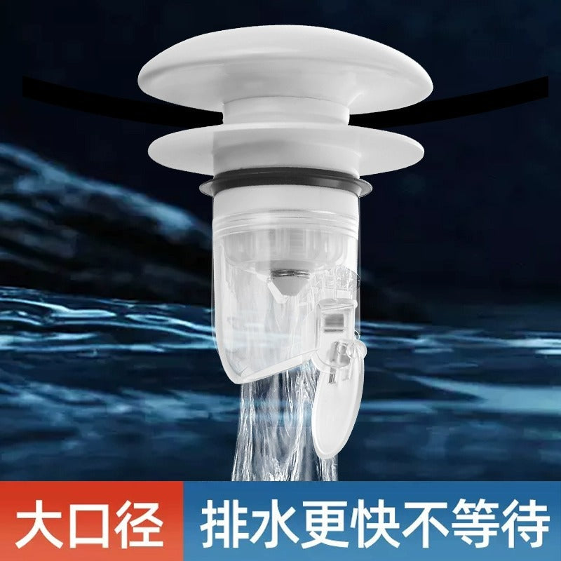 陶瓷洗面盆漏水塞子面盆弹跳芯下水器防臭按压式脸池洗脸手盆配件