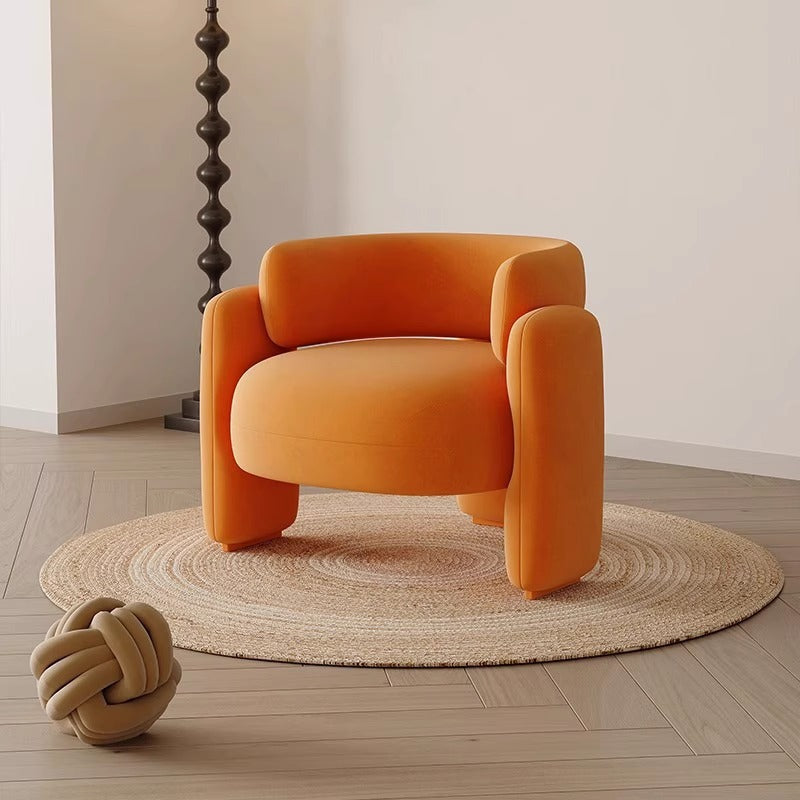 Cream style single sofa chair casual reception negotiation table and chair combination store clothing store popular creative sofa