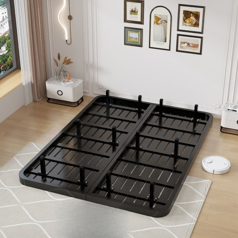 Iron suspended bed frame without bedside thickened steel frame double bed tatami row frame 1.5m single bed