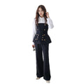 Girls' two-piece outfit: patchwork top + flare pants set