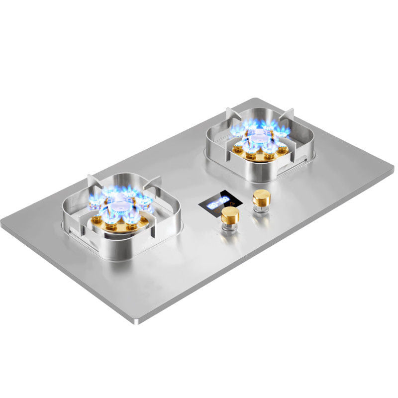 German baeda pure stainless steel 304 thickened large panel gas stove nine-chamber fierce fire table embedded fixed double stove