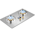 German baeda pure stainless steel 304 thickened large panel gas stove nine-chamber fierce fire table embedded fixed double stove