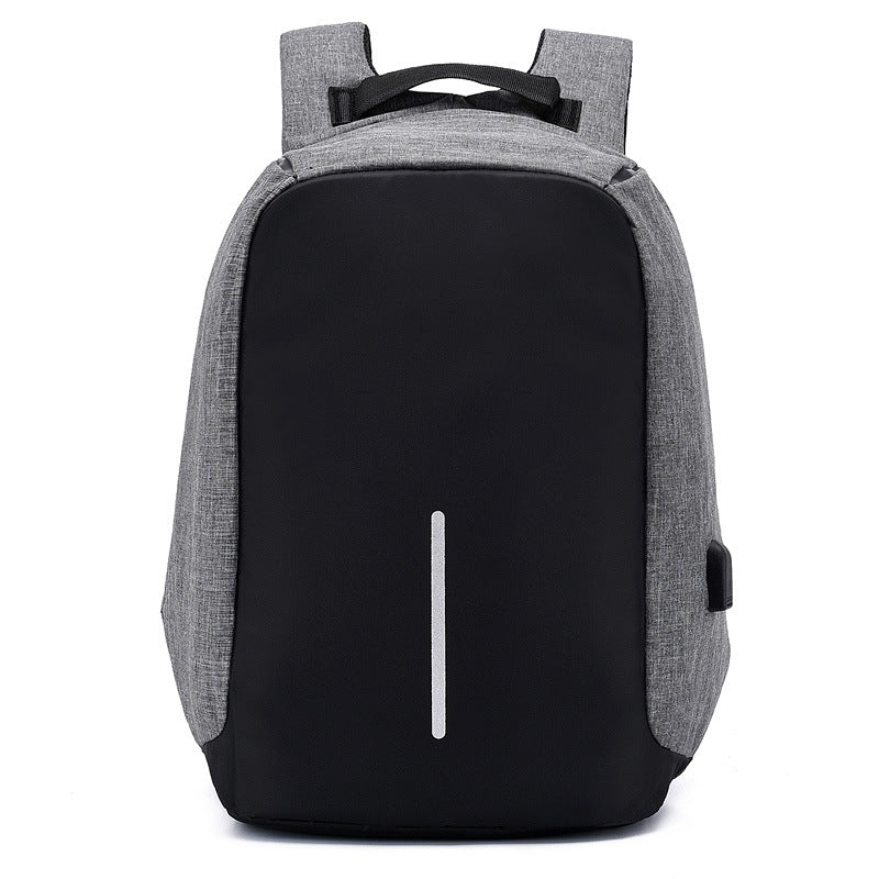 Cross-border business new computer bag male rechargeable junior high school student backpacking travel large capacity simple backpack