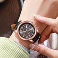 Douyin duoduo cross-border platform geneva watch women's three-eye roman belt quartz watch manufacturer spot wholesale