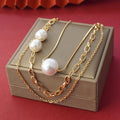 wholesale imitation pearl necklaces, baroque style three-in-one necklaces, niche pearl necklaces