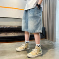 Kids' denim shorts for boys - summer  new collection - boys' loose-fit shorts (sizes for mid-to-large children) - boys' mid-length shorts