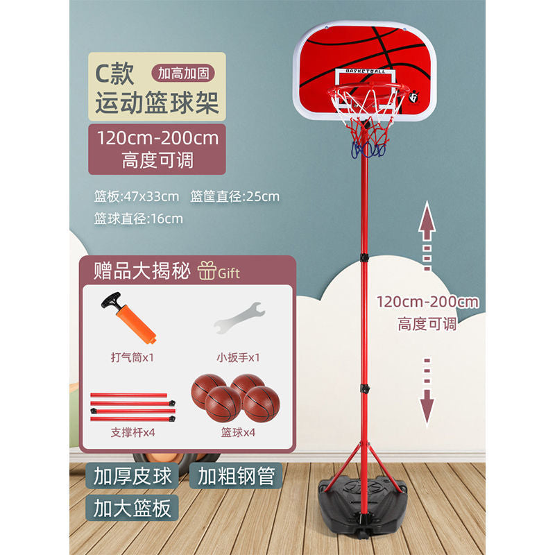 Kids' basketball hoop set - indoor home use, adjustable height, portable basketball stand toy for boys, perfect for toddlers, preschoolers, and kindergarteners