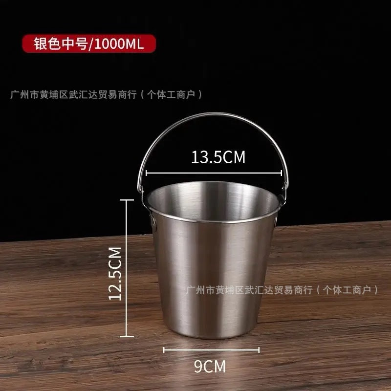 304 stainless steel popcorn bucket, chicken golden bucket, fried stall, tiger head bucket, ice bucket, stainless steel
