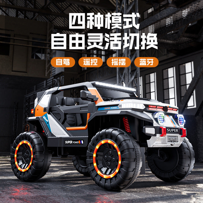 New children's oversized four-wheeled off-road vehicle 1-9 years old boys and girls can sit, remote control charging toy car