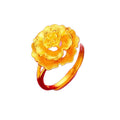 Gold-plated women's gold retro flower ring nanning gold flower ring bridal wedding rich flower ring