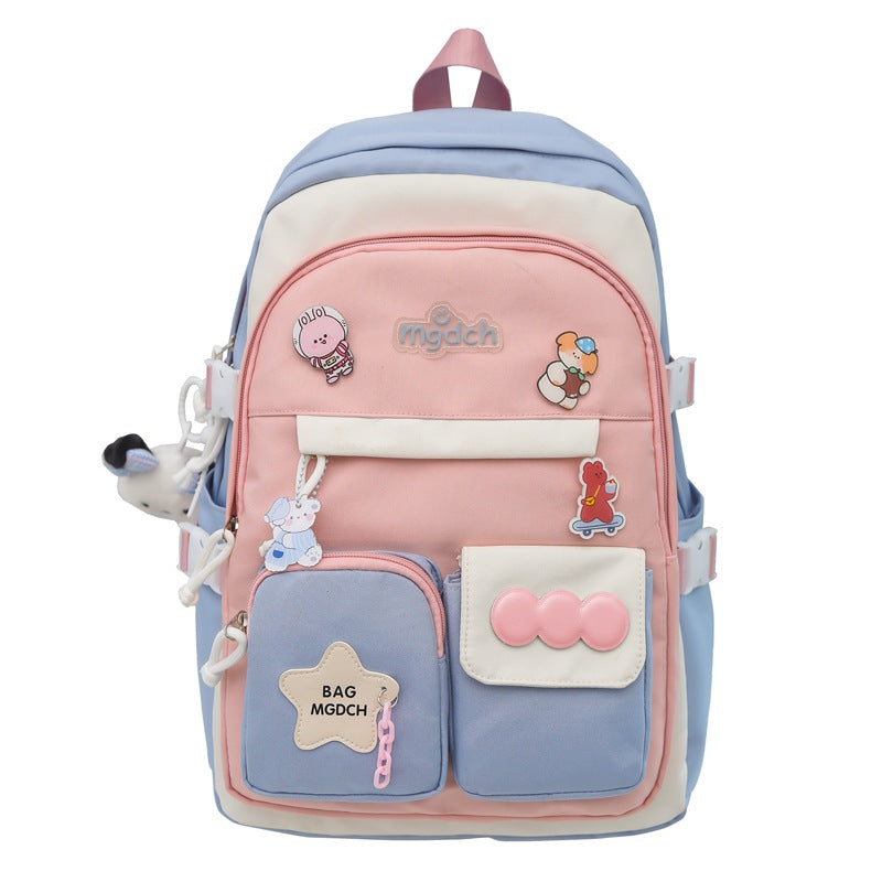School bag for female primary school students Large capacity cute backpack Japanese junior high school students Fashion casual school bag