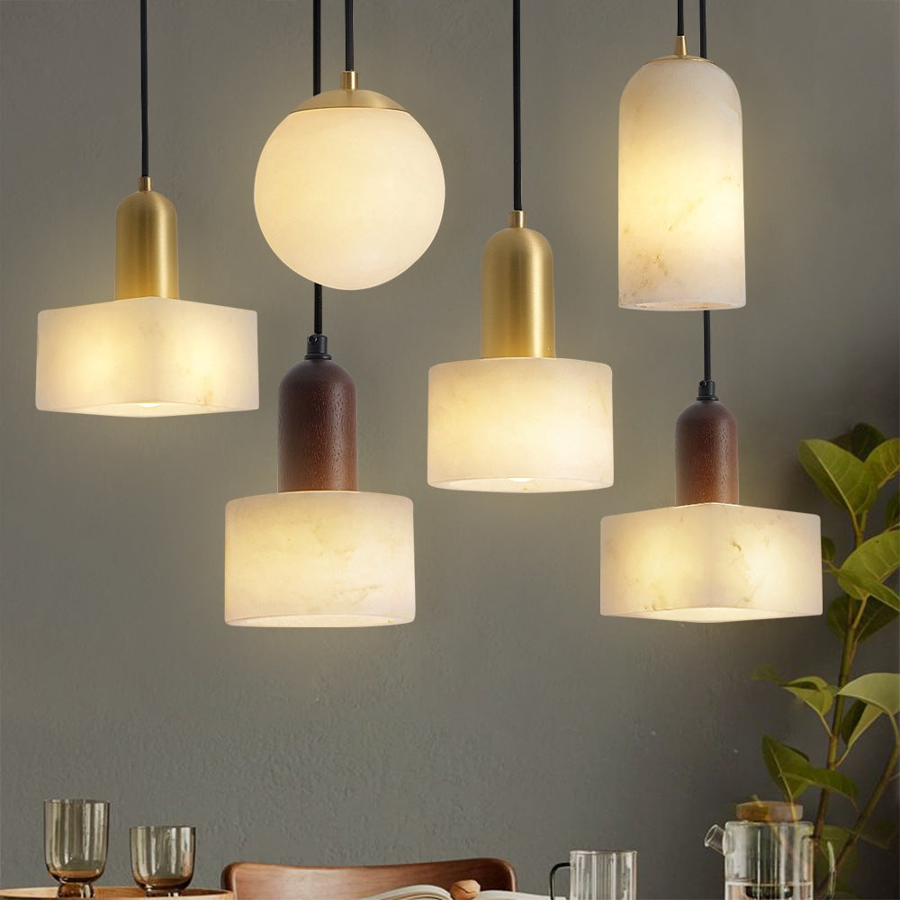 Source factory cross-border wholesale hot style natural accessible luxury spanish marble chandelier bedroom bedside decoration small chandelier