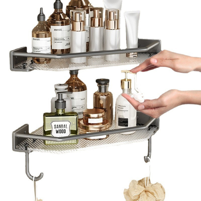 Acrylic toilet toilet rack non-punching bathroom gun gray tripod shower room toilet tripod