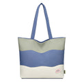 Large capacity canvas tote bag for women, 2023 new color block shoulder bag, minimalist commuter handbag, striped tote bag