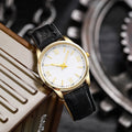live broadcast men's watch new arrival business men's watch casual geneva quartz watch belt watch