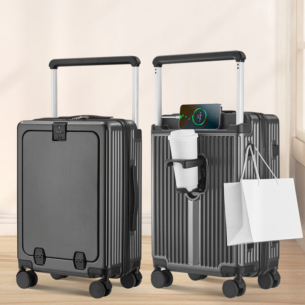 Yongsheng multi-functional trolley case front opening wide trolley suitcase 20 inch boarding case new dry suitcase password case