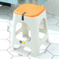 European style fashionthickened plastic stool cut out style bath stool stackable four-color high stool adult home cooked rubber stool