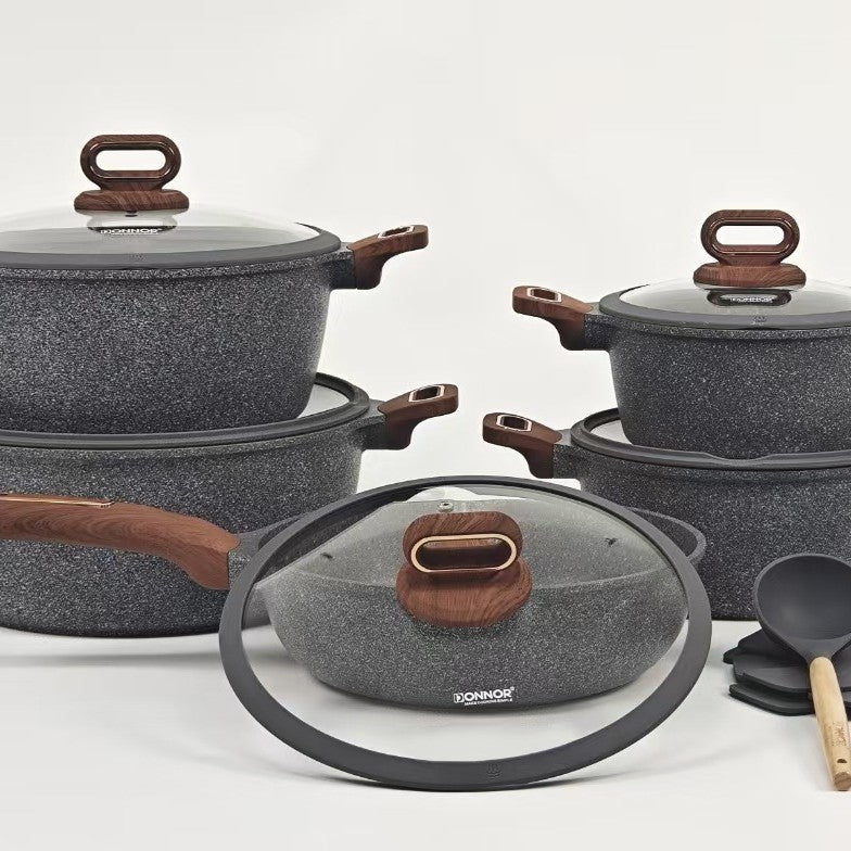 12pcs soup pot, spatula and spoon set