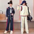 Girls' spring/autumn outfit set: new stylish and trendy girls' activewear jacket, popular children's clothing, spring collection for older girls, early spring styles