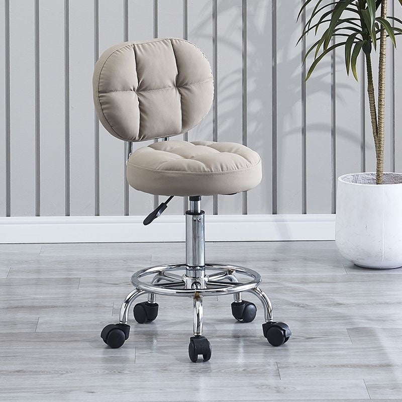 Barber chair makeup manicure live broadcast special adjustable round stool for home bedroom dressing stool movable backrest large work stool